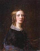 Sophie Adlersparre Portrait with the side-curls that were most common as part of 1840s women's hairstyles. Spain oil painting artist